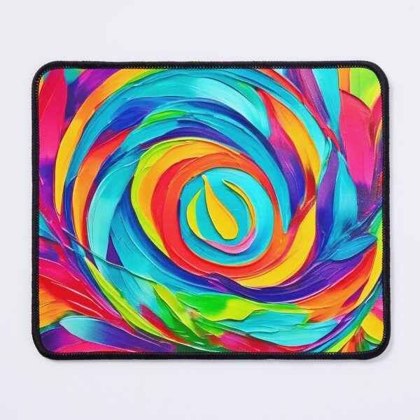Item preview, Vibrant Psychedelic Floral Spiral Painting designed and sold by Health And Fitness Posts e-Store.