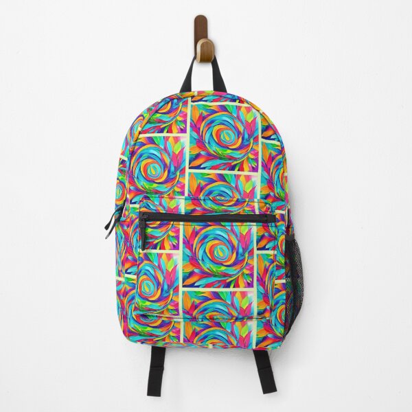 Item preview, Vibrant Psychedelic Floral Spiral Painting designed and sold by Health And Fitness Posts e-Store.
