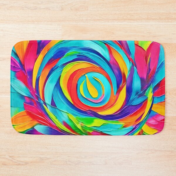Item preview, Vibrant Psychedelic Floral Spiral Painting designed and sold by Health And Fitness Posts e-Store.