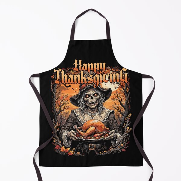 Item preview, Happy Thanksgiving horror skeleton turkey roasted designed and sold by Tokyo Retro.