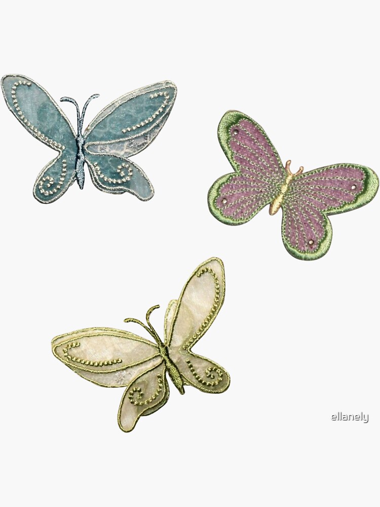 Vintage Butterfly Patch Sticker Pack Sticker