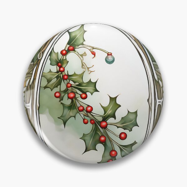 Item preview, Nouveau Border with Holly and Berries in Central Oval designed and sold by gamgees.