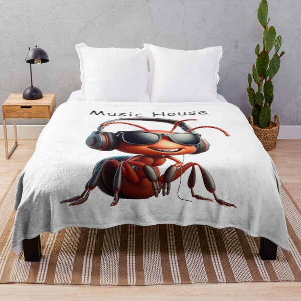 Item preview, Red Ant Listening to Music sticker designed and sold by CeammiShop.