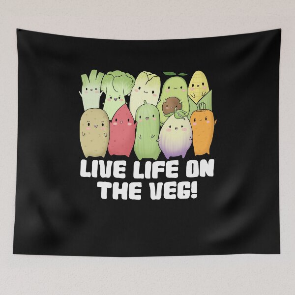 Item preview, Live Life On The Veg Cute Vegetarian Design designed and sold by PNGShop.