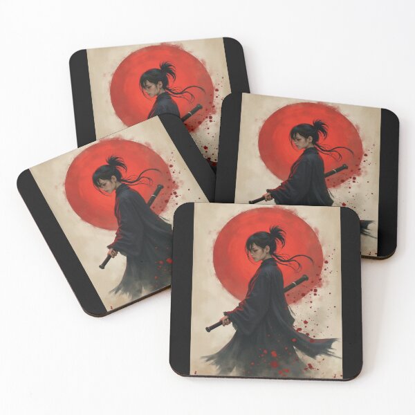 Item preview, Silent Warrior Under the Crimson Sun designed and sold by ArtCreator2023.