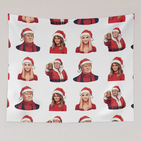 Item preview, Donald Trump Melania Ivanka Family In Santa Claus Christmas Costume Holding A Beer designed and sold by deelitt.