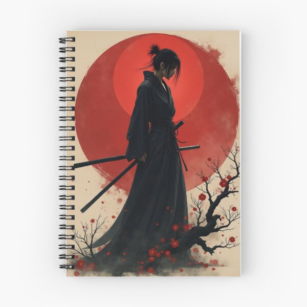 Item preview, Red Sun and Samurai in Contemplation designed and sold by ArtCreator2023.