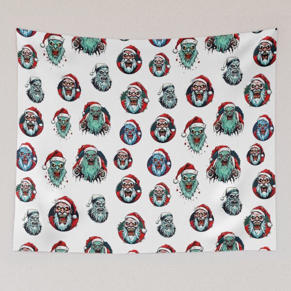 Item preview, Zombie Claus Creepy Christmas Character Pattern 2 designed and sold by Tom-Johnson.