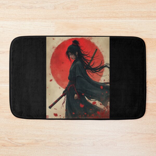 Item preview, Crimson Blossoms Surround the Silent Samurai designed and sold by ArtCreator2023.