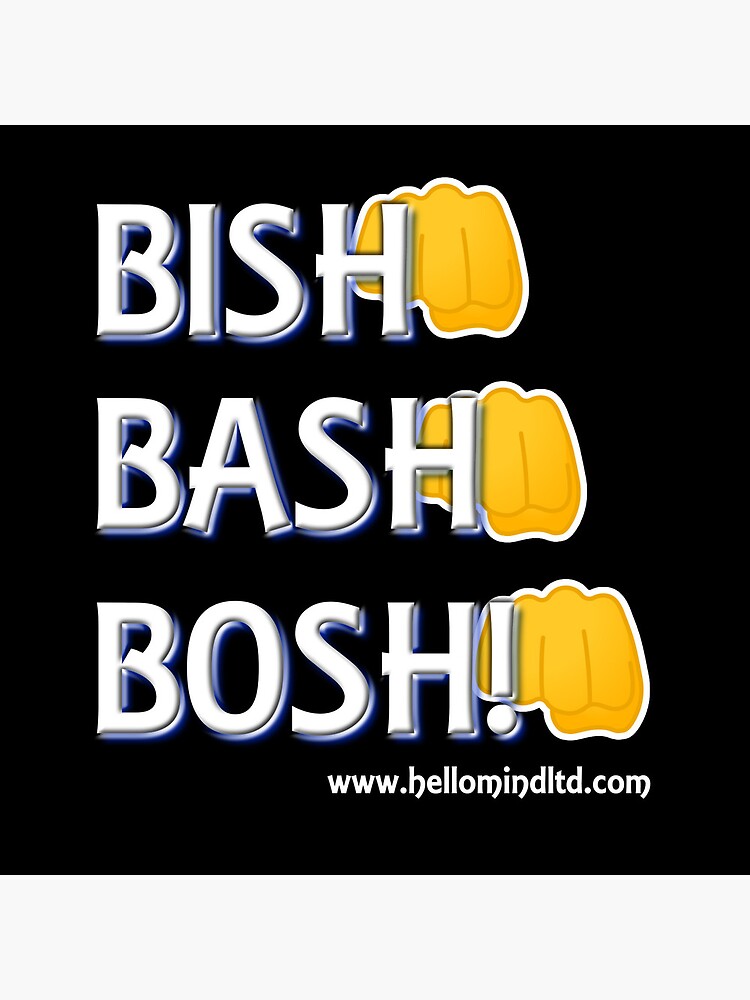 Thumbnail 5 of 5, Coasters (Set of 4), Bish, Bash Bosh! - an Official Hello Mind Ltd design designed and sold by HelloMind.