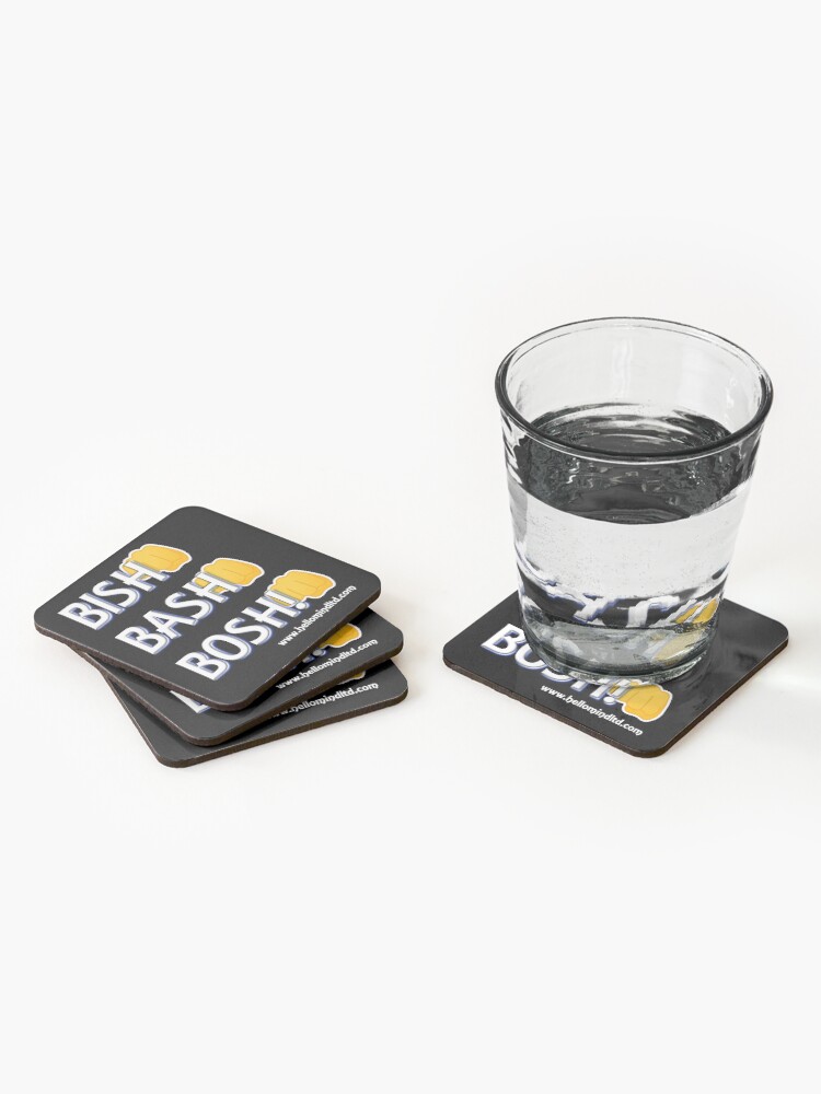Thumbnail 2 of 5, Coasters (Set of 4), Bish, Bash Bosh! - an Official Hello Mind Ltd design designed and sold by HelloMind.
