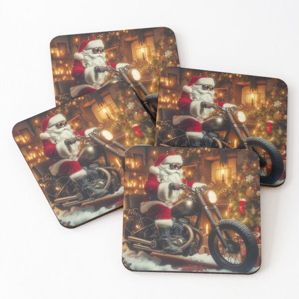 Item preview, Scrambler motorcycle with Santa Driving designed and sold by Outlandishrob.