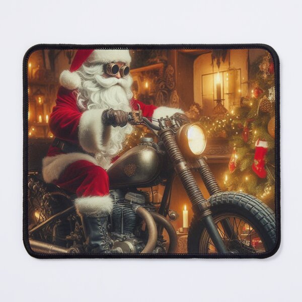 Item preview, Scrambler motorcycle with Santa Driving designed and sold by Outlandishrob.