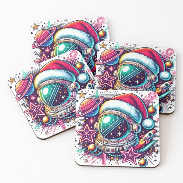 Item preview, Retro Astronaut Christmas in Space Holiday Design designed and sold by AIARTIST1.
