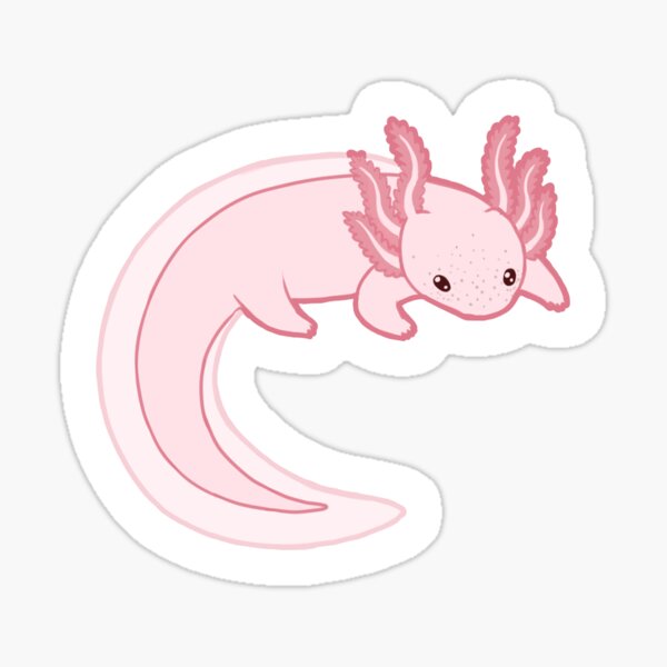 Leucistic Axolotl Sticker 1 Sticker