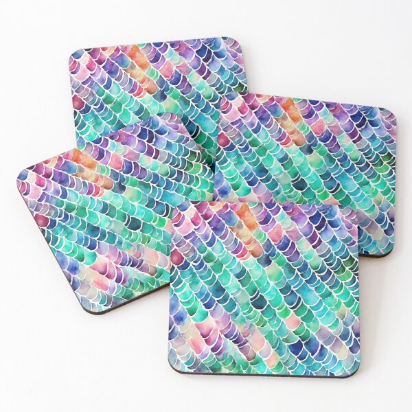 Item preview, Aquatic Watercolor Mermaid Scales Seamless Pattern 3 designed and sold by Tom-Johnson.