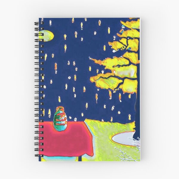 Item preview, new unordinary snowing night scene with tree and moon in japanese ukiyo-e style painting art designed and sold by MerryCrown.