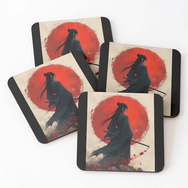 Item preview, Mystic Samurai Surrounded by Crimson Petals designed and sold by ArtCreator2023.