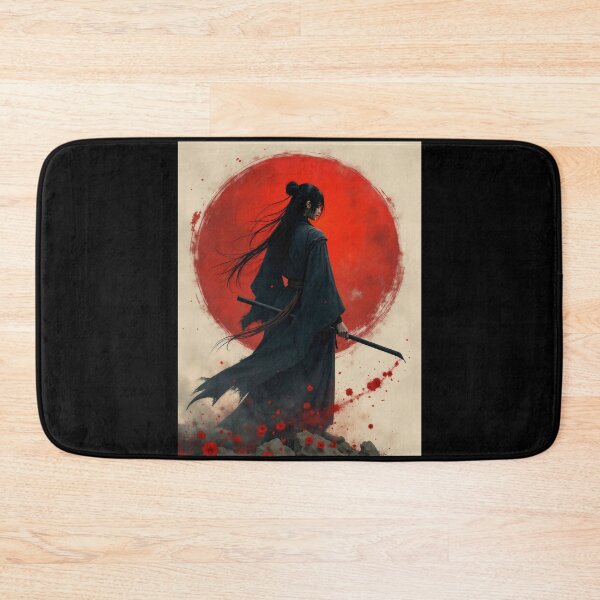 Item preview, Mystic Samurai Surrounded by Crimson Petals designed and sold by ArtCreator2023.