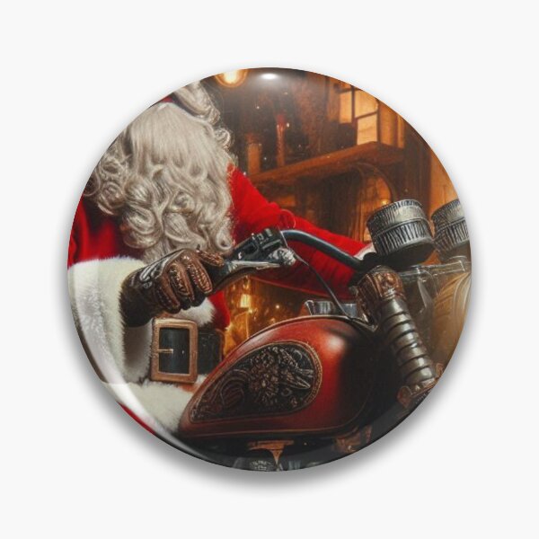 Item preview, Santa on a cruiser motorcycle designed and sold by Outlandishrob.