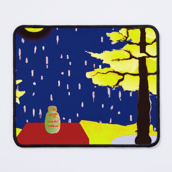 Item preview, new unordinary snowing night scene with tree and moon in japanese ukiyo-e style painting art designed and sold by MerryCrown.