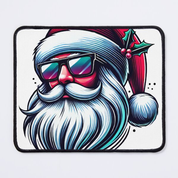 Item preview, Cool Santa with Sunglasses Retro Christmas Vibe designed and sold by AIARTIST1.