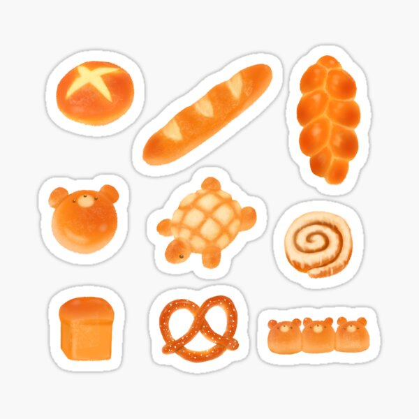 Item preview, Cute Kawaii Bread Pan Variety Bakery designed and sold by Amy Caves.