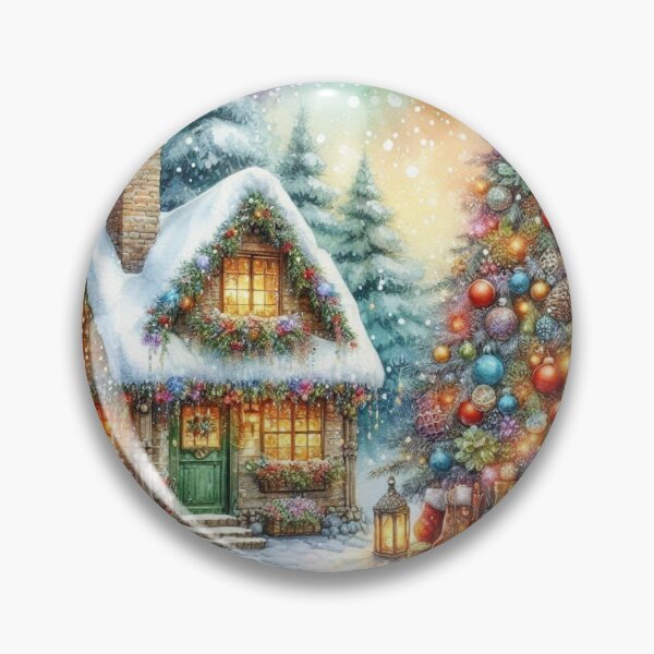 Item preview, Watercolour Christmas Snow Woodland designed and sold by CreatedbyKandJ.