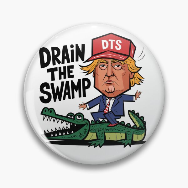 Item preview, Funny Donald Trump Drain the Swamp with Gator designed and sold by Nature's Fancy.