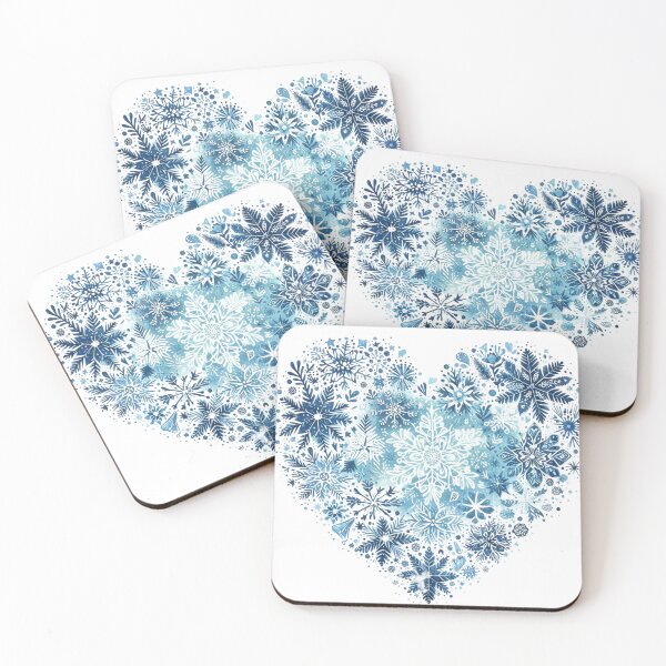 Item preview, Whimsical Winter Heart: Blue Snowflake Magic designed and sold by TeetasticBtque.