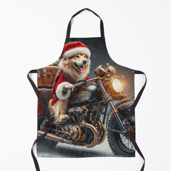 Item preview, Santa Dog on a Scrambler motorcycle designed and sold by Outlandishrob.