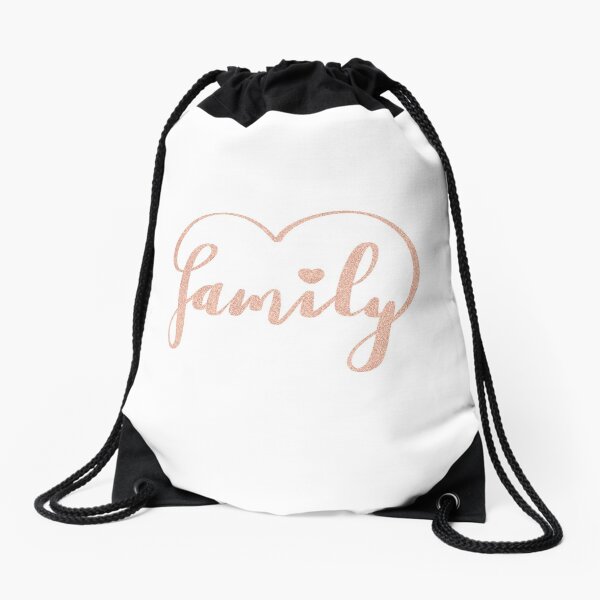 Family Love by Alice Monber Drawstring Bag