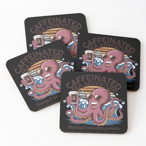 Item preview, Caffeinated Sea Adventure – Keeping It Cool Under Pressure, coffee octopus designed and sold by Prime-Studio.