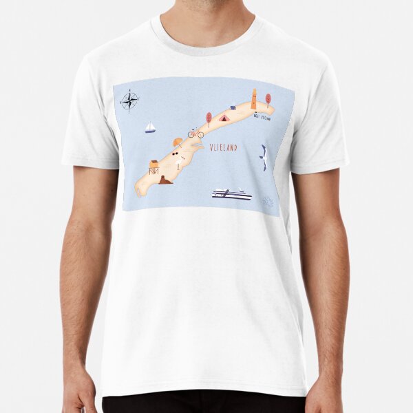 Item preview, Illustrated map of Vlieland designed and sold by ymkesinfogr.