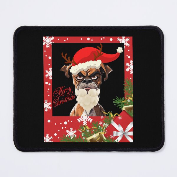 Item preview, Funny Christmas. Boxer in Santa Hat. designed and sold by JAGA-ALIME.