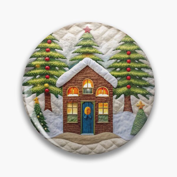 Item preview, Patchwork Christmas House 2 designed and sold by UniqVibe.