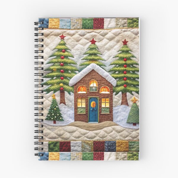 Item preview, Patchwork Christmas House 2 designed and sold by UniqVibe.