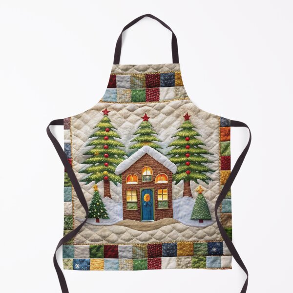 Item preview, Patchwork Christmas House 2 designed and sold by UniqVibe.