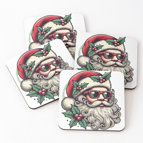 Item preview, Cool Santa with Sunglasses and Holly designed and sold by lubushop1.