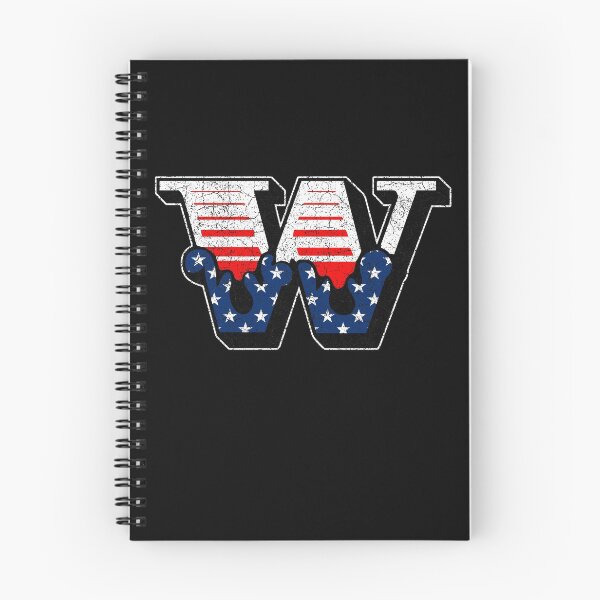 Item preview, W RETRO STYLE CAPITAL LETTER INITIAL T-SHIRT CLASSIC VINTAGE DISTRESSED STARS AND STRIPES AMERICAN USA FLAG AMERICA 4th JULY FONT LOGO TYPEFACE LETTERING TYPOGRAPHY MONOGRAM TEE designed and sold by prezziefactory.