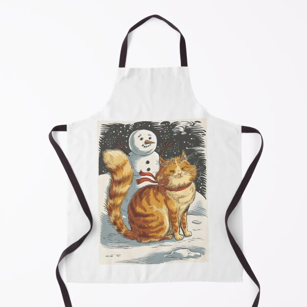 Item preview, Cat and Snowman in a Winter Wonderland designed and sold by Cherry-Cat.