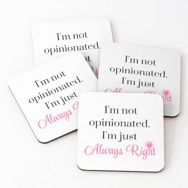 Item preview, I'm not opinionated I'm just always right quote typography  designed and sold by Loveartse.