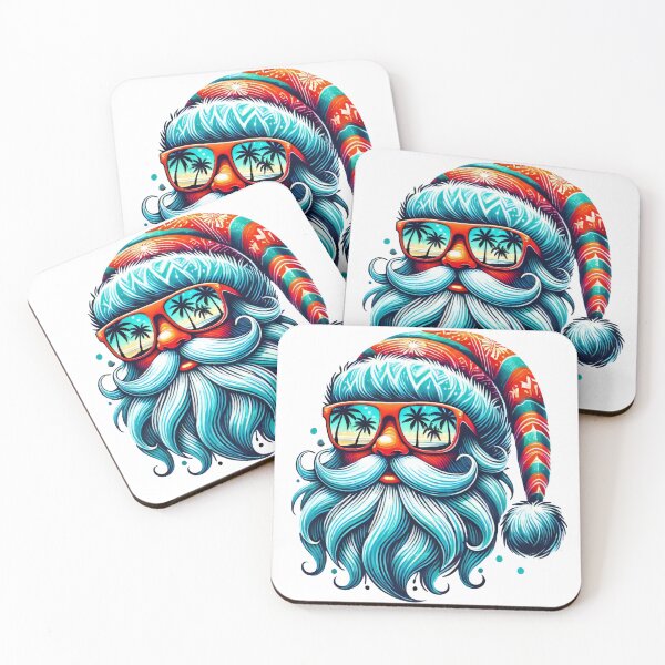 Item preview, Tropical Santa with Palm Reflection in Sunglasses designed and sold by AIARTIST1.