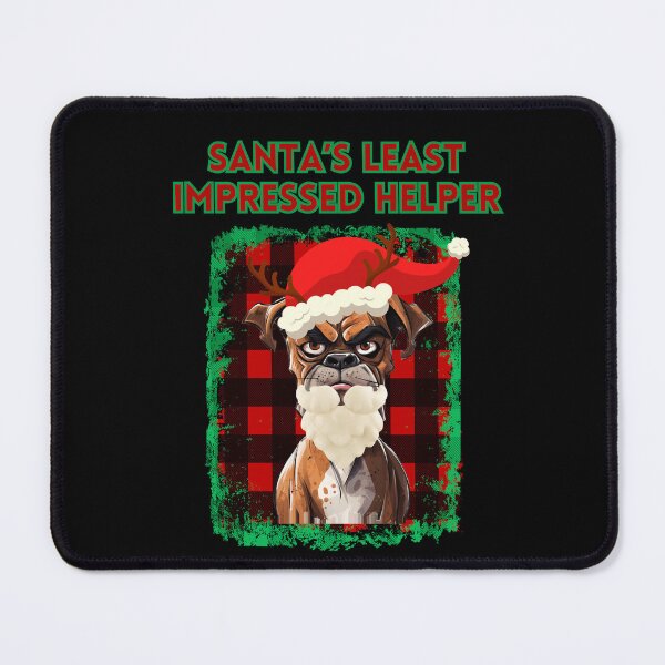 Item preview, Funny Christmas. Boxer in Santa Hat. designed and sold by JAGA-ALIME.