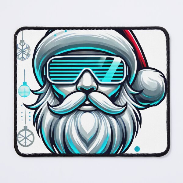 Item preview, Cyber Santa with Futuristic Glasses designed and sold by AIARTIST1.