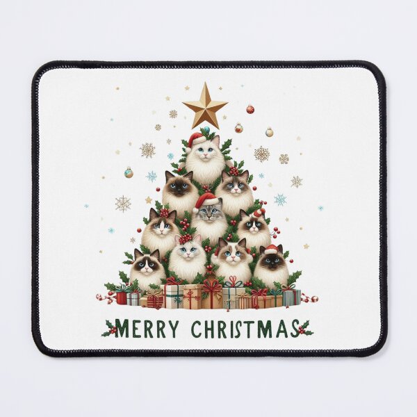 Item preview, Adorable Cat Christmas Tree Design – Perfect Holiday Gift for Cat Lovers | Unique Festive Apparel & Decor designed and sold by MiszungART.