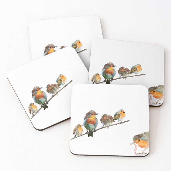 Item preview, Postcard with Robins designed and sold by PumpkinStudioPL.
