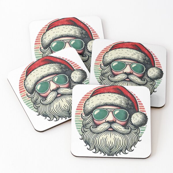 Item preview, Santa with Sunglasses in Retro Style designed and sold by lubushop1.