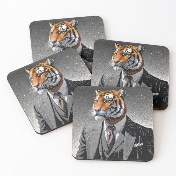 Item preview, Dapper Tiger in a Suit: Fierce and Sophisticated designed and sold by Slick-Waffles.