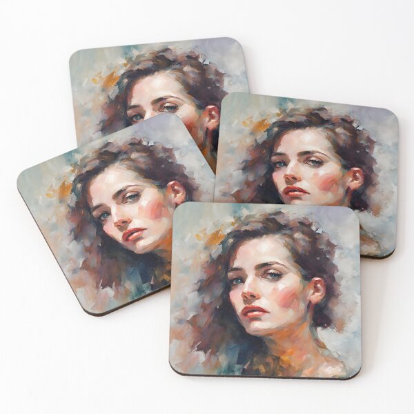 Item preview, Elegant Woman's Portrait with Impressionist Brushwork designed and sold by RetroPop23.